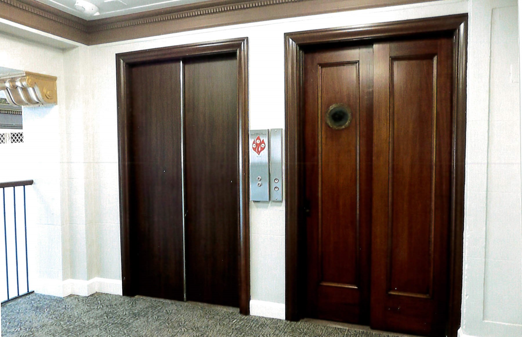 Restored lobby elevators, new flooring 